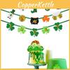 Colorful Shamrock Party Decorations With St. Patrick's Gold Coin Hat For Festive Events