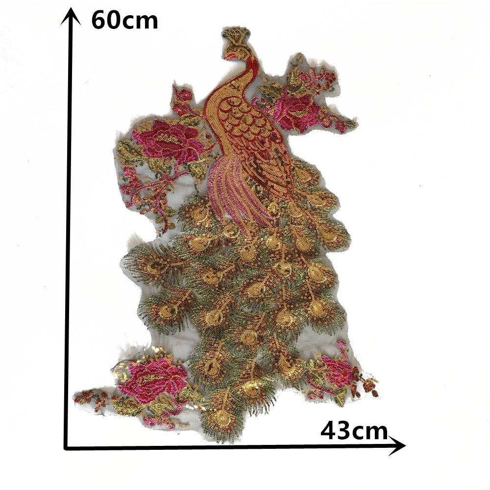 Diy Decorative Cheongsam Wedding Dress Embroidery Accessories Multi-Colored Peacock Collar Hollow Lace Mesh Lace Accessories