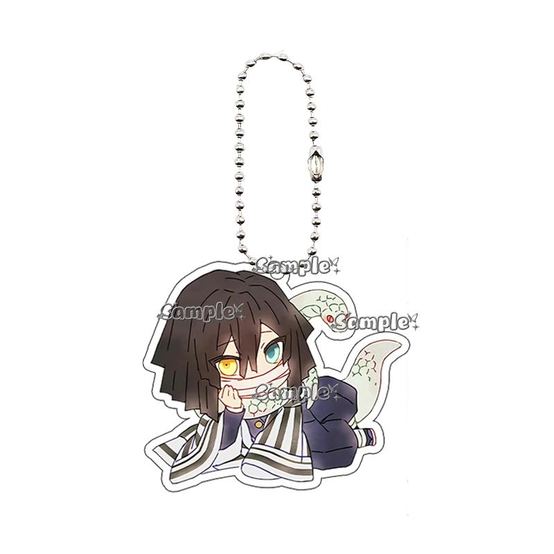Cartoon Acrylic Nezuko Agatsuma Zenitsu Tomioka Giyuu Peripheral Keychain Pendant Decoration Fans Cute Accessory Ornaments Gifts