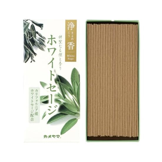 Kameyama Joka White Sage, Approx. 70g, Approx. 170 Sticks, Incense, Purification, Relaxation