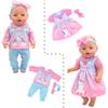 2024 Neue Puppenkleidung für 17 Zoll 43 cm Babypuppe Niedliche Pullover Strampler Puppenkleidung