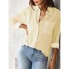 Cardigan a Righe Stampato, Camicia Moda Casual, Camicia da Donna a Righe Morbida, Camicia da Lavoro, Camicia Casual a Maniche Lunghe