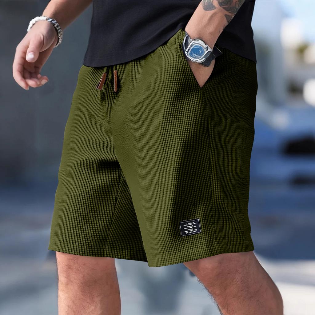 Men's Summer Casual Shorts Men's Fashion Sports Textured Shorts