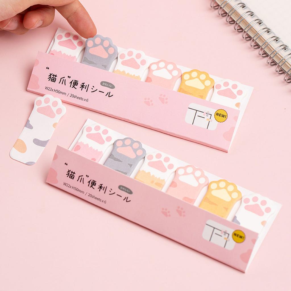 Cute Cat Paw Sticky Notes Animal Cartoon Sticky Marker Sticky Notes Fun Sticky Notes Cute Notepads Cute Sticky Note Pads