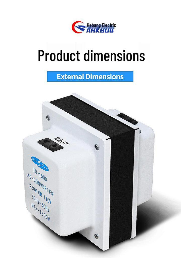 Bidirectional 220V to 110V Household Voltage Converter Transformer for Japan and America