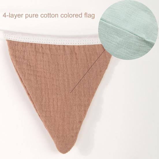 Baby Banner Flag Nursery Garland Triangle Bunting Flag Soft Fabric Vivid Color Kids Banner Nursery Decor
