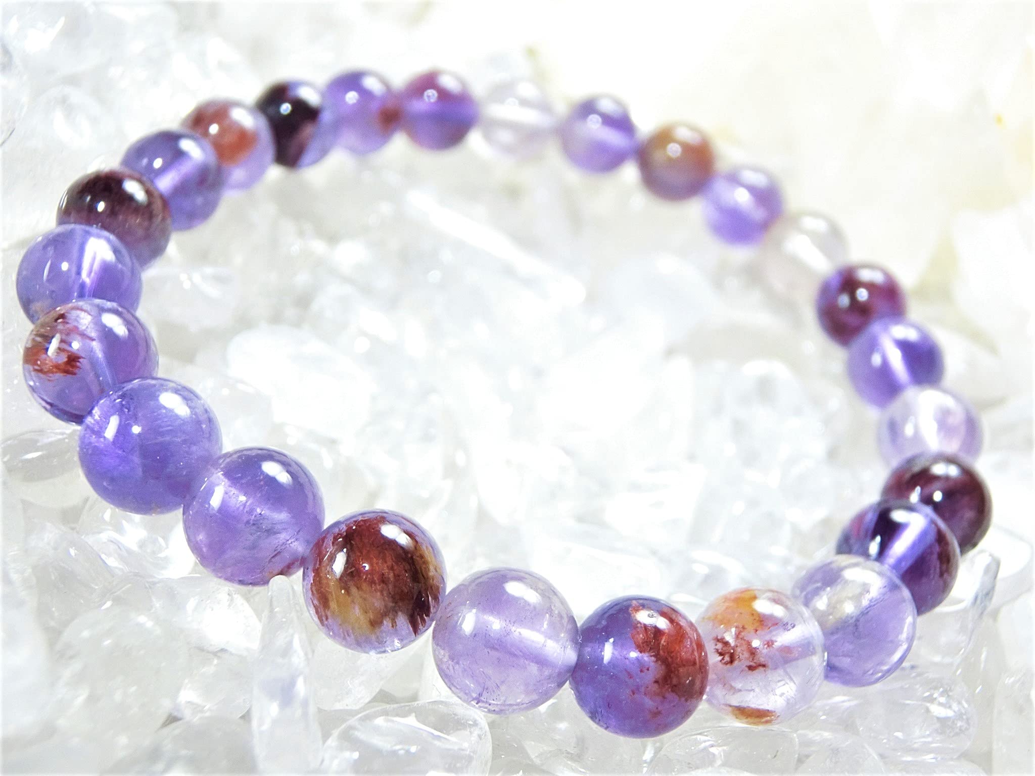 

Kanoishi Stone of Love Heals Amethyst Garden Bracelet for Natural Power Stone Quartz Size 17cm Size for [Guardian You] (Rare Stone) Women, Stone, фіолетовий