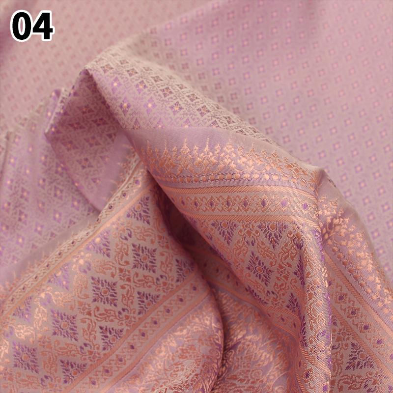 50x100cm Chic Jacquard Brokad Tyg Dai Etniskt Thailändskt Klädtyg För DIY Sömnad Sarong Tubkjol Etnisk Danskostym Hantverk
