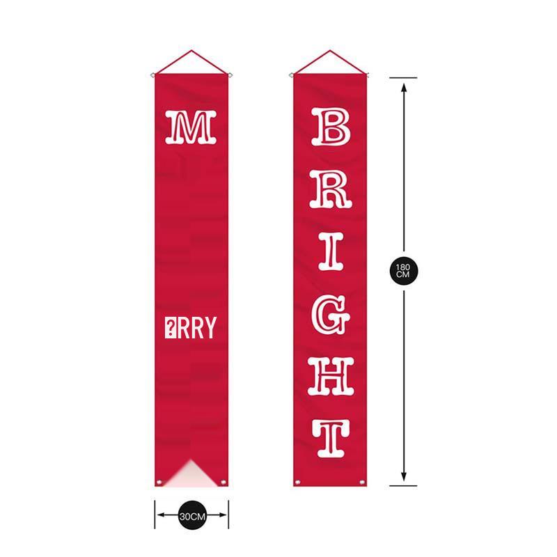 Christmas Door Banners: Hanging Flags & Decorative Curtains for Popular Holiday Display