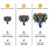 Elephant With Flowers Wooden Puzzle Irregular Small Animal Pieces Flat Wooden Puzzle