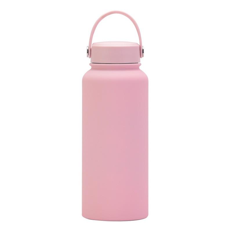 1L Stainless Steel Vacuum Insulated Water Bottle With Wide Mouth Portable Outdoor Sports Travel