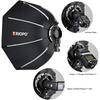 Triopo KX90 90cm/35.4-inch Foldable Outdoor Speedlight Octagonal Softbox Umbrella Softbox for Godox V1 AD200 Pro Round Head Flashlight Diffuser