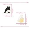 Cute Cats Enamel Pins Fish Bag Brooch Cartoon Animal Badges Lapel Pin Jewelry Gift for Kids Best Friends Claw Fish Bone Badge Women Accessory Brooch