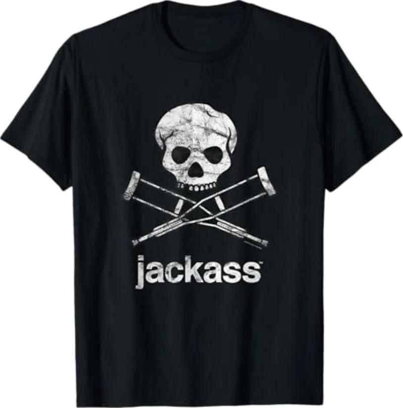 Jackass Skull And Crutches Logo TShirt S