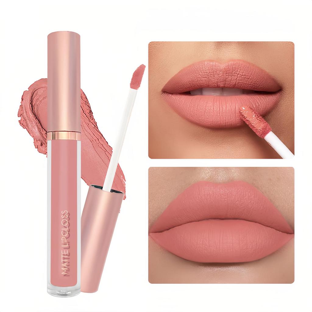 Sexy and Long-lasting Matte Liquid Lipstick Long Lasting Non Transfer Nude & Dark Shades 12 Colors Waterproof Lip Gloss Women's Beauty