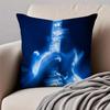 BBlues Hour Art Cushion Cover Pillowcase Antidustmite Invisible Zipper Short Plush Sofa Cushion