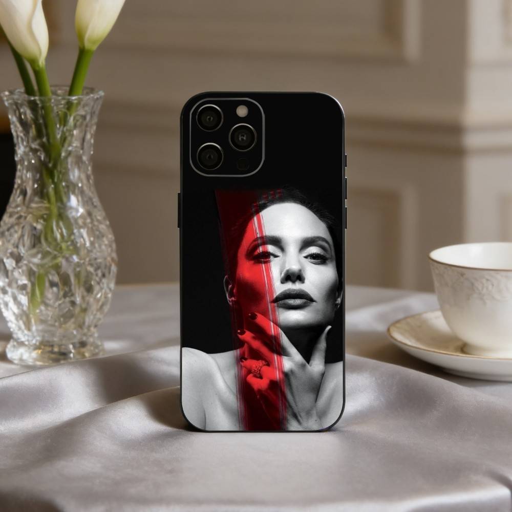 Bold A-Angelina J-Jolie Actress Phone Case For iPhone 17pro, 16,15,14,13,12,11 X XR Plus,Others Soft Black Cover