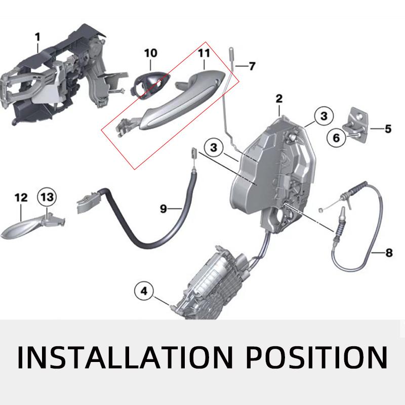 Car Exterior Comfort Access Door Handle for BMW 5 7 Series F01 F02 F06 F10 520d 520i 525d 528i 530d 530i 51217231931