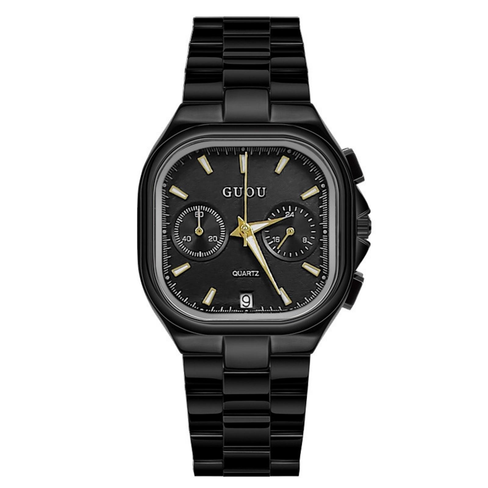 

Чоловічий водонепроникний люмінесцентний годинник-будильник для бігу One Size чорний