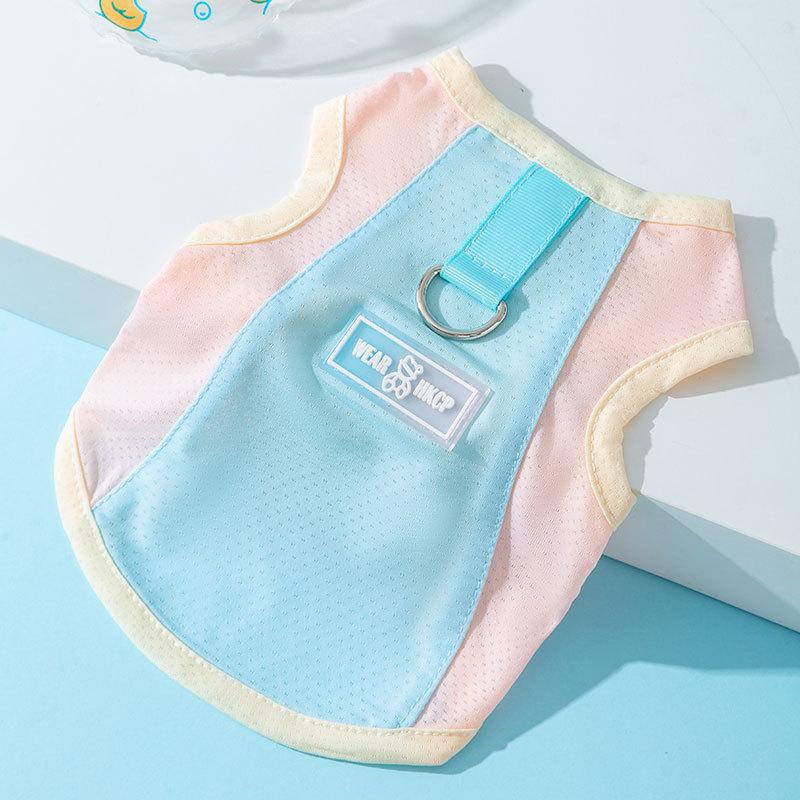 Spring and Summer Thin Mesh Sunscreen Clothing Small and Medium Teddy Bear Dog Clothes Vest Cool Clothes Pet Clothes