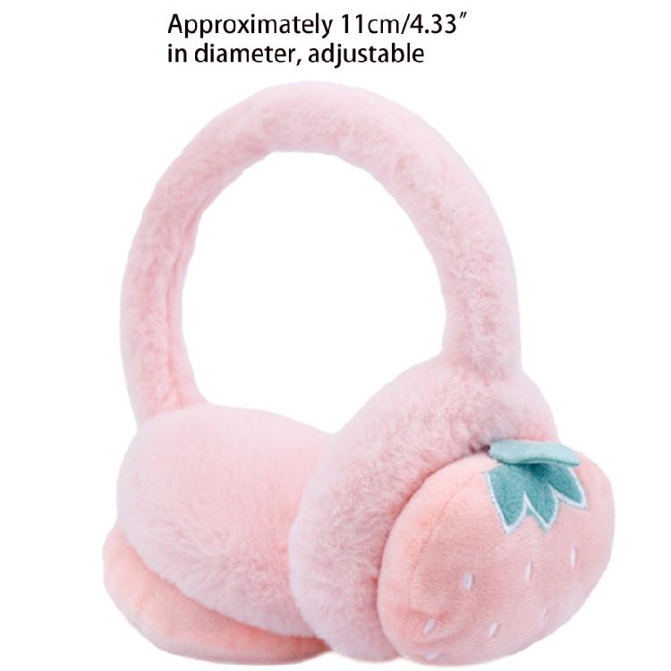 Adjustable Fruit Ear Muffs Warm & Soft Fluffy Cute Winter Warm Earmuff Ear Muffs