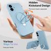 Suitable for Apple 16Pro solid color mobile phone case, skin-friendly iPhone16e mobile phone case, liquid silicone magnetic suction bracket.