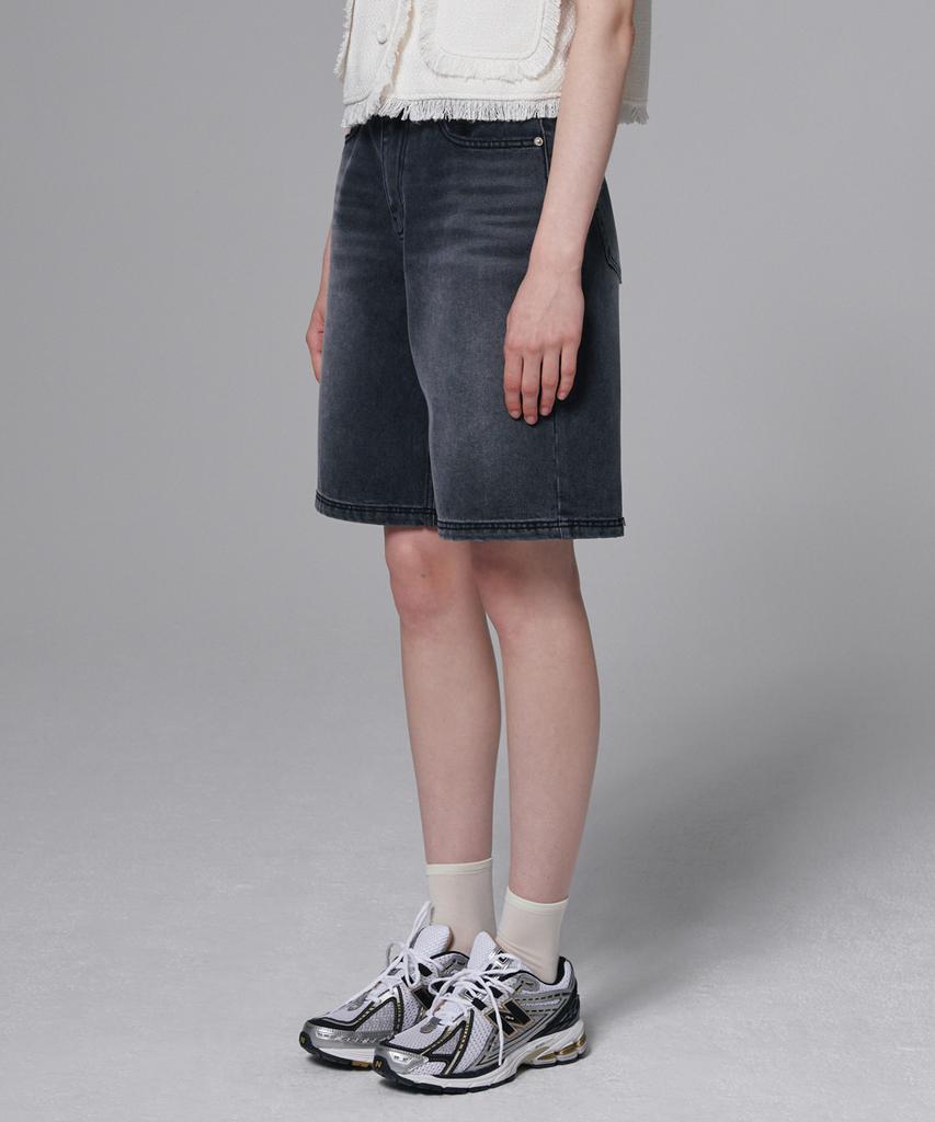 Aussel Bermuda Denim Jeans Dark Grey