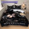 Custom Name Supernatural Bedding 3 Piece Set HD Print Duvet Cover Pillowcases for Teens Adult Bedroom Decoration Christmas Gift