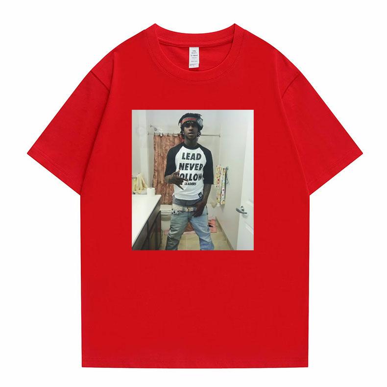 2026 SpringSummer Rap Artist Chief Keef Lead Never Follow Leaders Funny Emoji Printed Mens Cotton TShirt