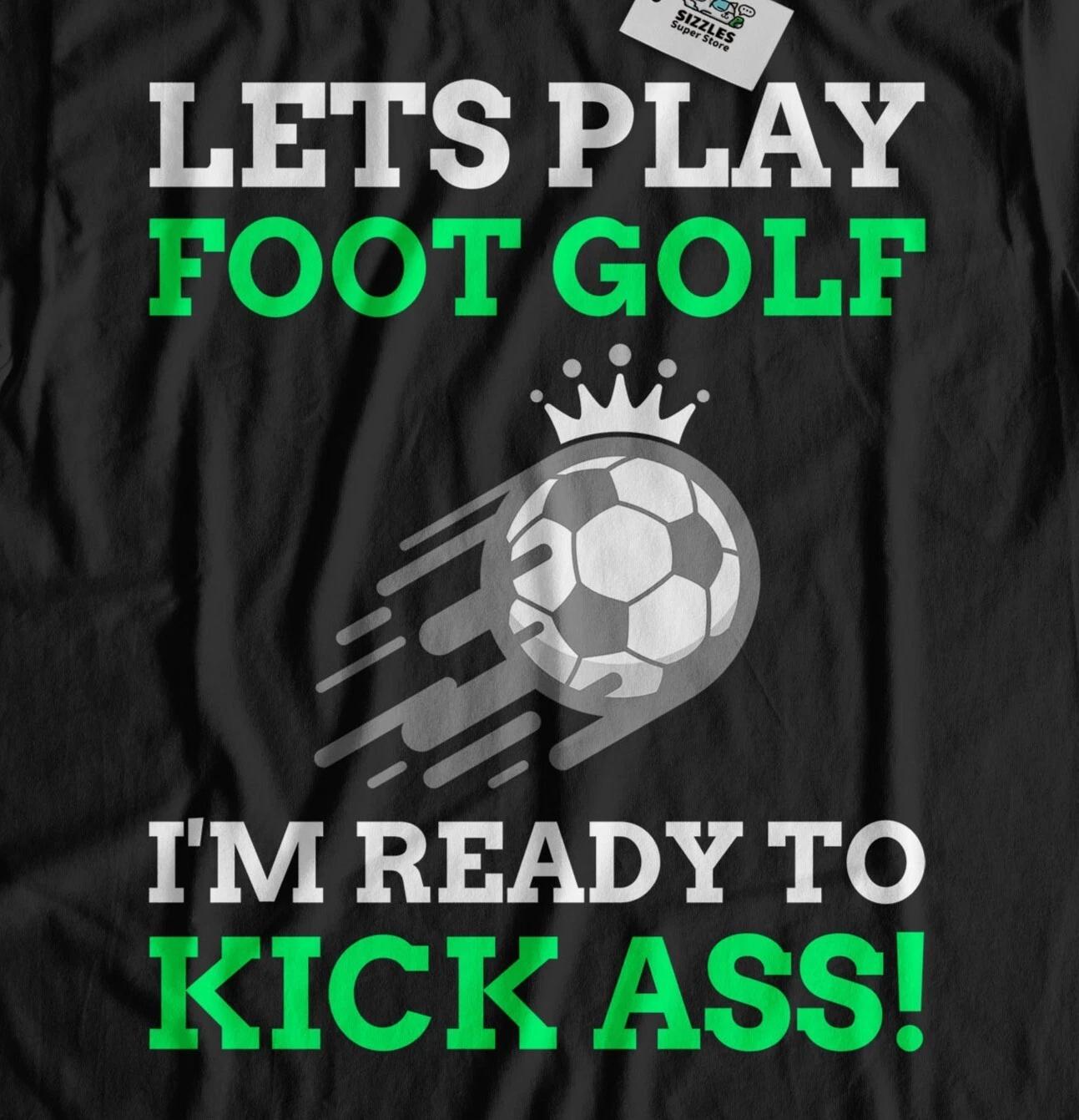 

Unisex Funny Foot Golf T-Shirt Kick Footie & Football Golfing Tees 2XL