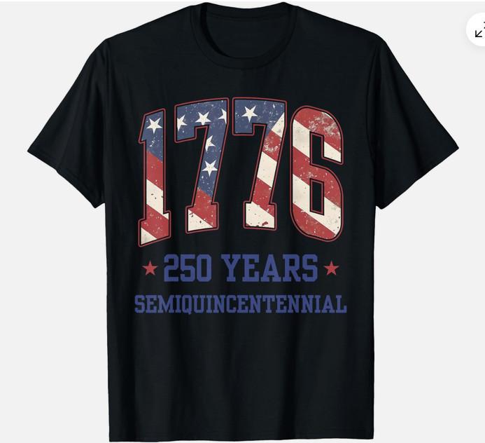 Flag 250 Years 1776-2026 250th Birthday Anniversary USA T-Shirt 3XL
