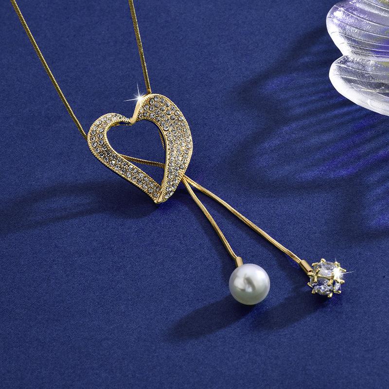 Shining Love Autumn and Winter New Style Tassel Fashion Light Luxury Style Pendant Necklace
