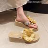 Flower Summer Fashion Ethnic Flip Flops - Non-Slip Thick Sole Beach Slippers