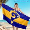 1PC Rams Team Spirit Beach Towel, Microfiber Beach Towel, Perfect For Pool, Beach, Travel, Home Decor Beach Party Fan Gifts