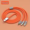 8-Color Fast Charging Zinc Alloy 3-in-1 Mecha Data Cable