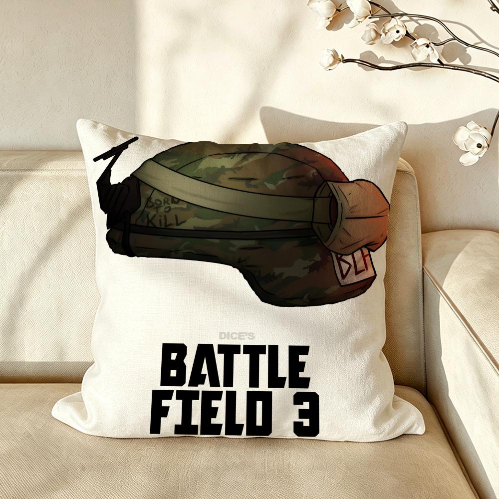 Game BBattlefield Cushion Cover Pillow Case Antidustmite Pillowcase Silky Short Plush Sofa Cushion Cover hot