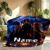 Custom Name Personalized Demon Slayer Print Blanket, Home Decor, Bedroom, Sofa, Camping, Couch, Gifts for Birthday Christmas