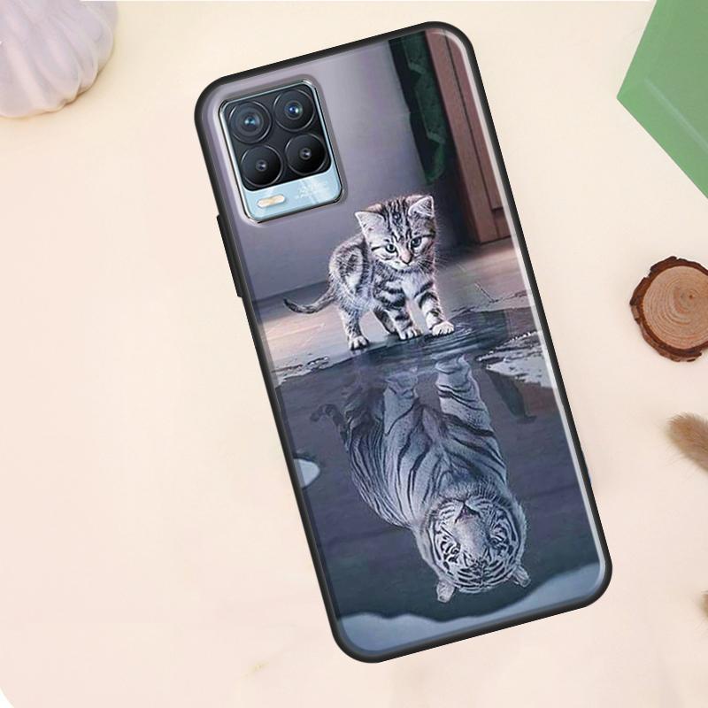 Dierlijke Tijger Kunst Hoesje Voor Realme C55 C53 C33 C63 C61 C51 C65 C67 C71 C75 11 12 13 14 15 Pro Plus GT6 GT7 Pro