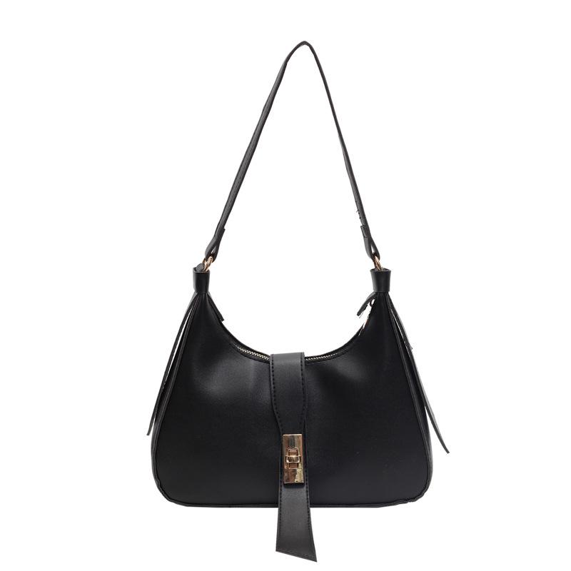 Fashion Versatile Season Solid Color High Value Underarm Bag Foreign Style Casual Shoulder Bag