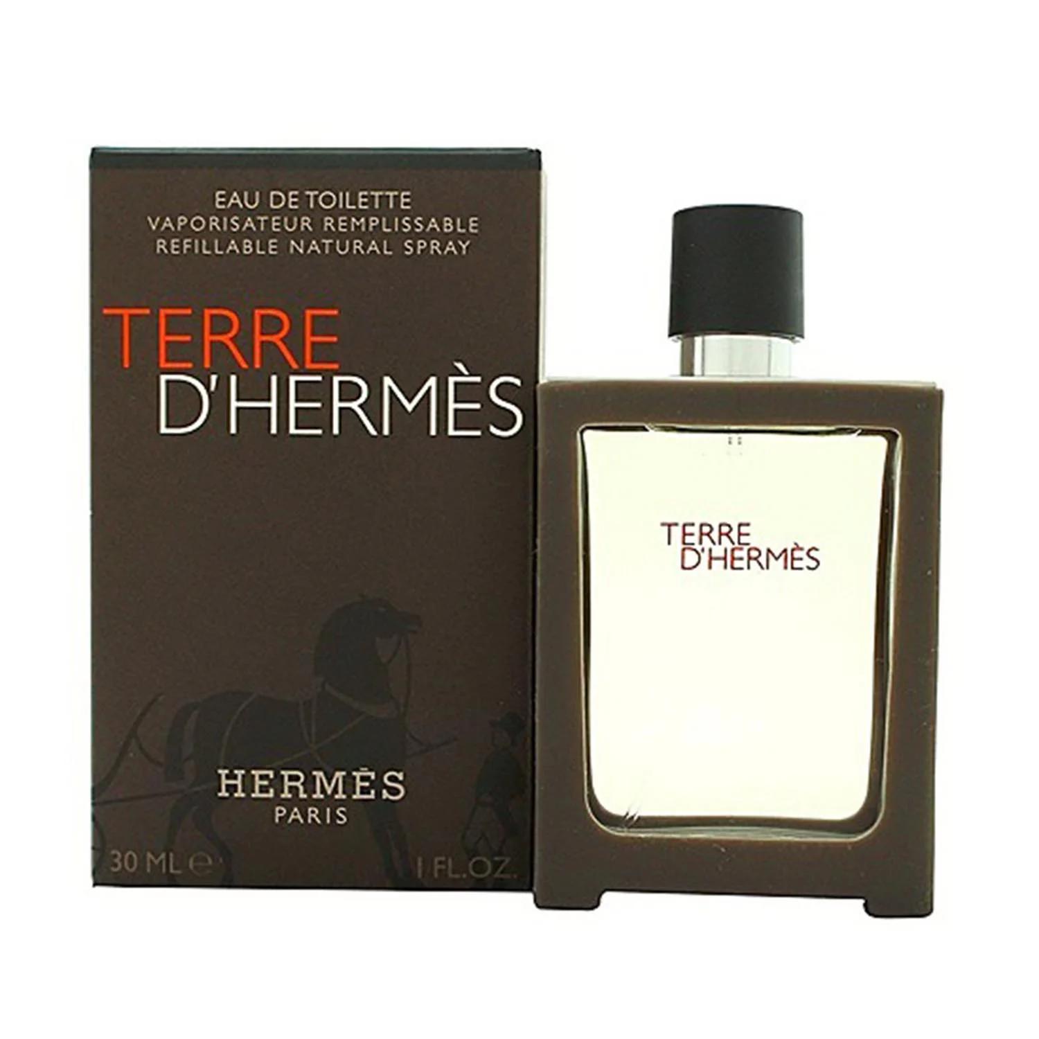Hermès TERRE D HERMÈS Туалетная вода, спрей 30 мл / 1,0 унции - Знаменитый древесно-минеральный аромат для мужчин - Дорожный формат