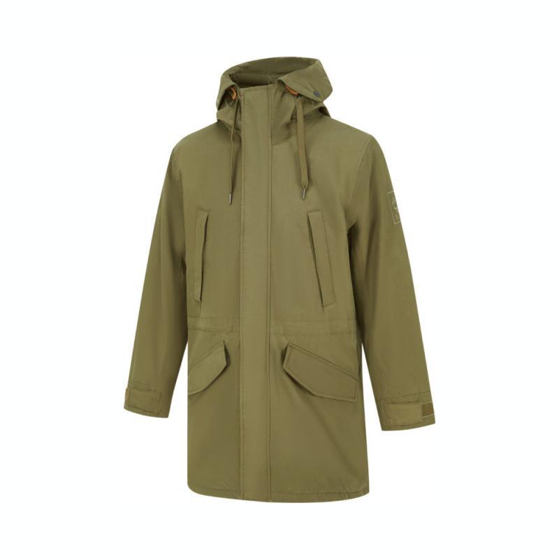 

Timberland Solid Color Hooded Long Sleeve Cotton Jacket Men Jackets Olive A68ZB-302 M