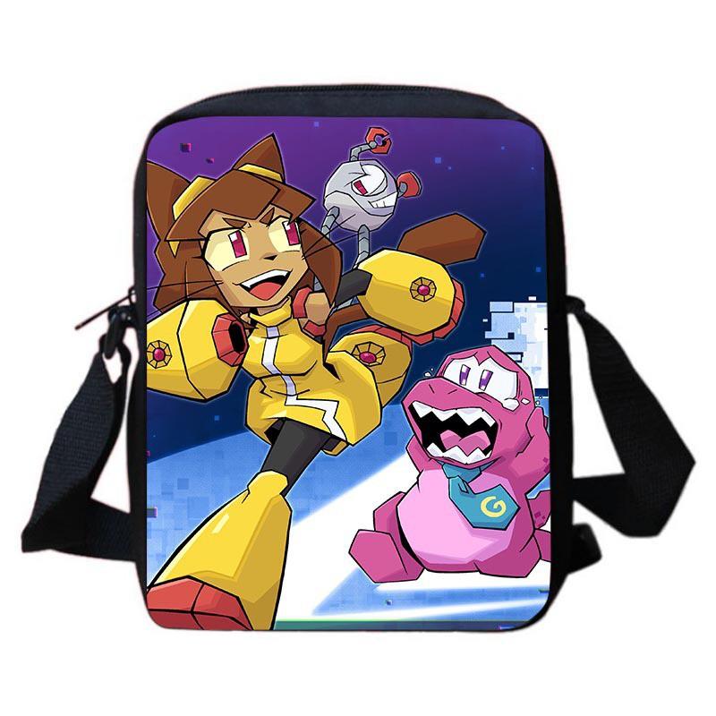 Kids Cartoon Crossbody Bag School Durable Oxford Fabric Shoulder With Fun Print Ages 6-12