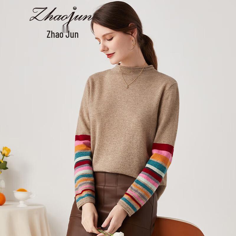 

Women s Cashmere Color-Block Stripe Turtleneck Sweater XL