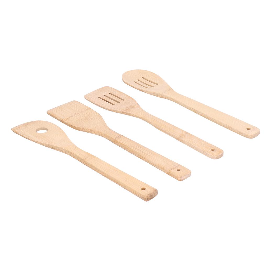 4Pcs Set Cooking Spoon Square Spatula Circular Slotted Spatula Kitchen Utensil for Home