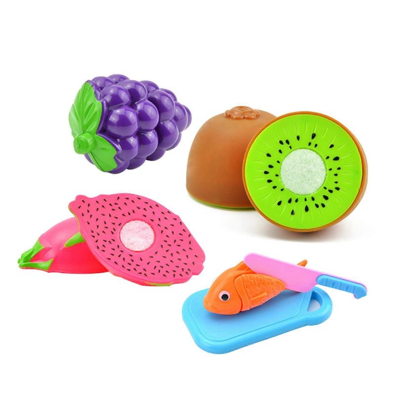 1Set Simulation Vegetables Fruits Playsets Model Toy Educational Pizza Cutting Vegetables Toy Toddler Role-Play Toy