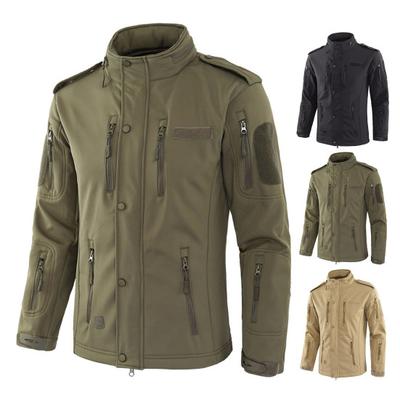 Outdoorjacke mit abnehmbarer Kapuze, Langarm, Reißverschluss, Jackenmantel mit mehreren Taschen