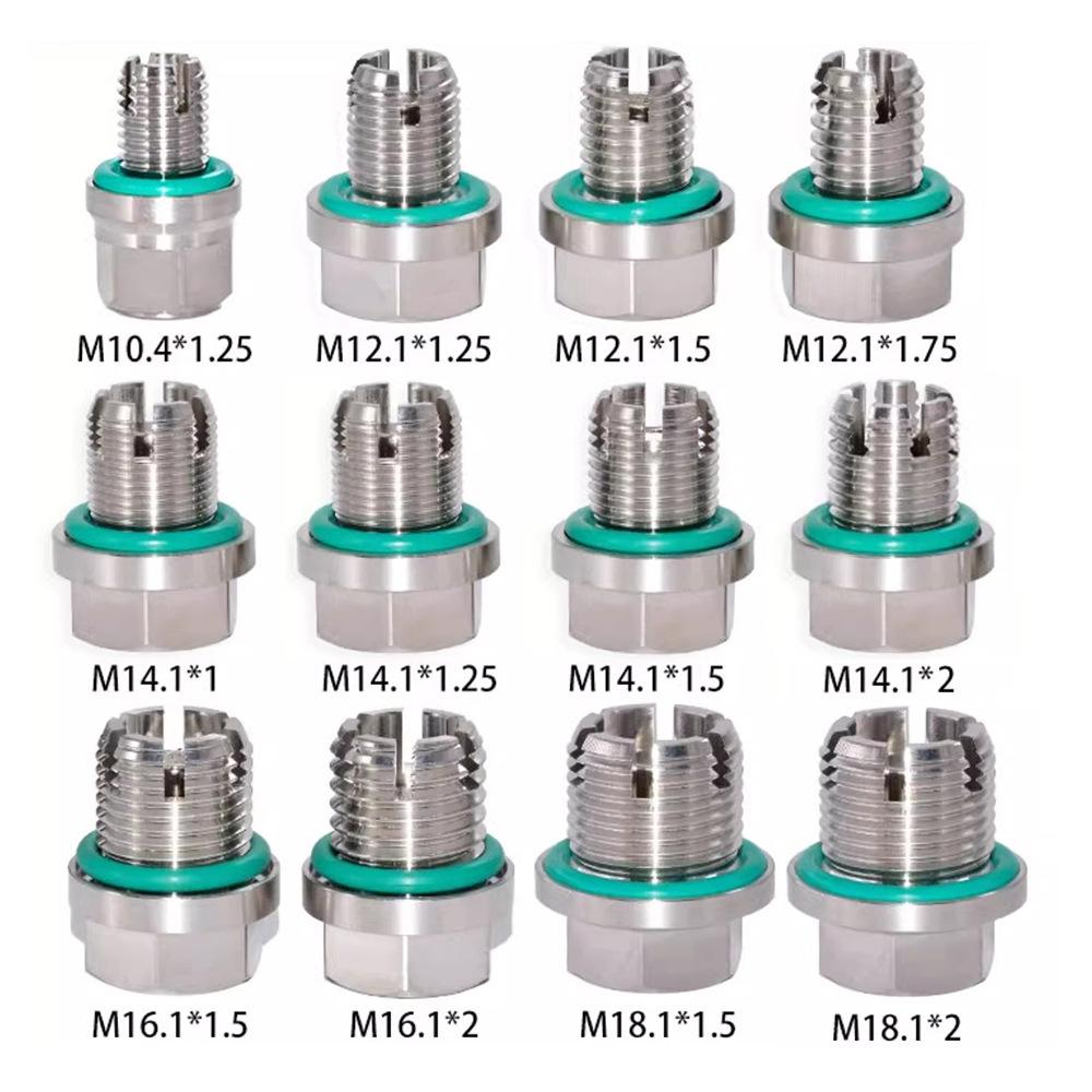 Automotive Parts Oil Pan Drain Plug Stainless Steel Self-Tapping Oil Pan Thread Repair Kit with O-Ring
