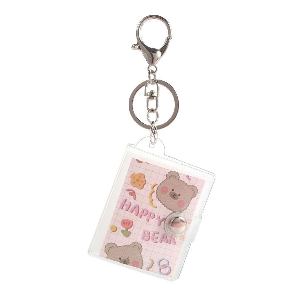 Storage Book Photo Keychain Card Book Keyring Collection Card Holder Photo Album Keychain Card Bag