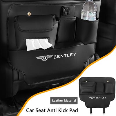PU Leer Auto Stoel Achterkant Anti-Schop Kussen Met Opbergdoos Voor Nieuwe Bentley Flying Spur Continental GT Bentayga Mulsanne Accessoires