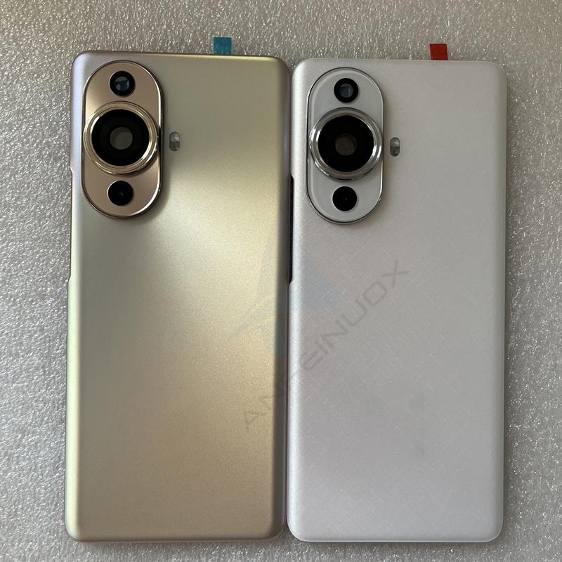 For Nova 11 Pro New Tempered Glass Back Cover For HW Nova 11 Pro Spare Parts Back Battery Cover + Camera Frame